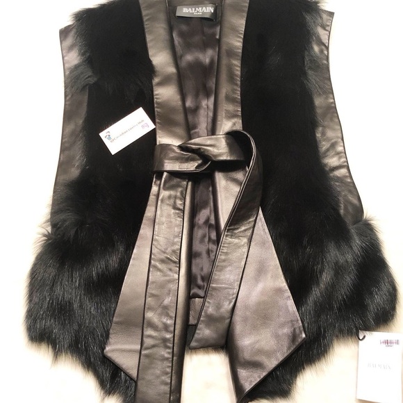 BALMAIN FOX FUR VEST - Picture 5 of 10